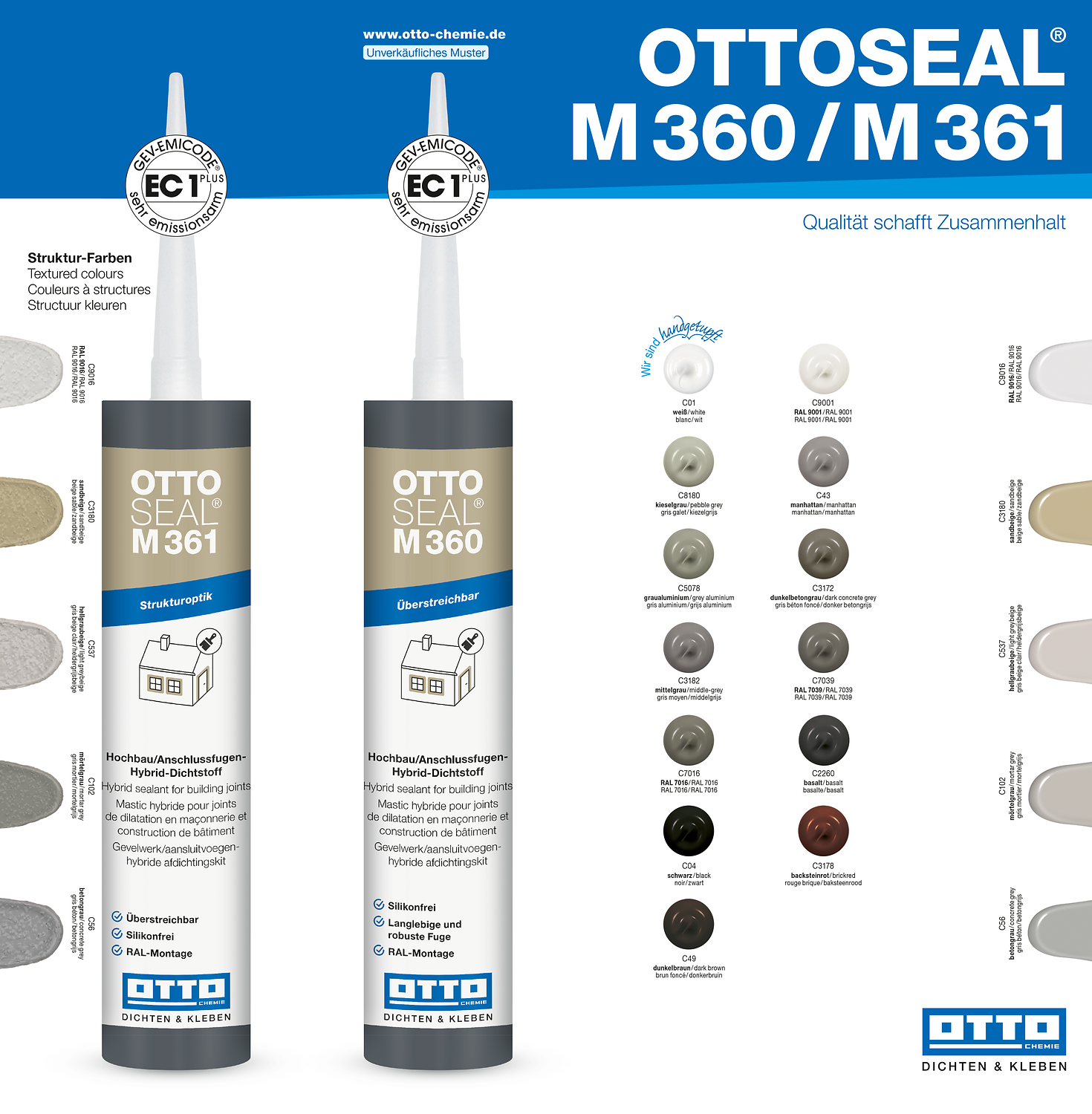 Kleurkaart Ottoseal M360