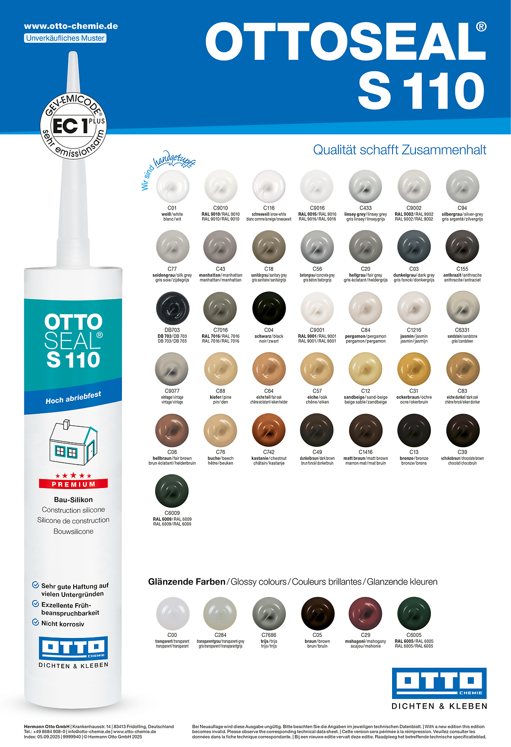 Kleurkaar Ottoseal S110